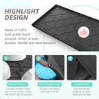SIKADEER 22" x 22" Under Sink Mat Waterproof, Silicone Mat Kitchen Drawer Shelf and Cabinet Liner, Sink Protector for Kitchen Organizers and Storage, Boot Tray Pet Food Mats