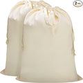 Canvas Laundry Bag 33"Wx 35"H, Thick Canvas Laundry Bag with Handles & Drawstring, Extra Large Heavy Duty Washable Basket Liner Hamper Liner Storage Sack (Beige XL, 2 Pack)