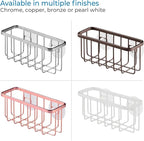 iDesign Stainless Steel Suction Sponge Holder - Kitchen Sink Sponge Caddy Organizer - Copper