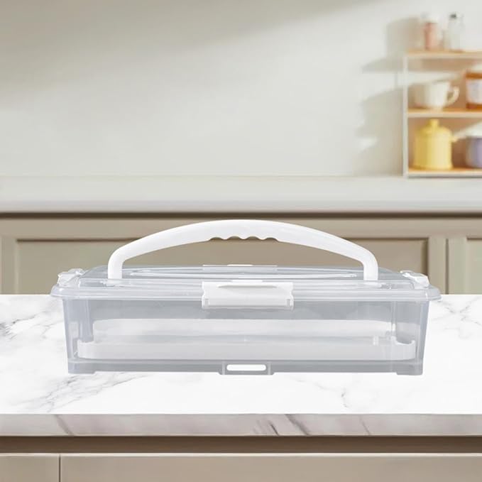 Cake Carrier Cake Transport Container with Lid Reusable Cake Stand Cake Box for Graduation Kitchen Birthday DIY Baking Muffin