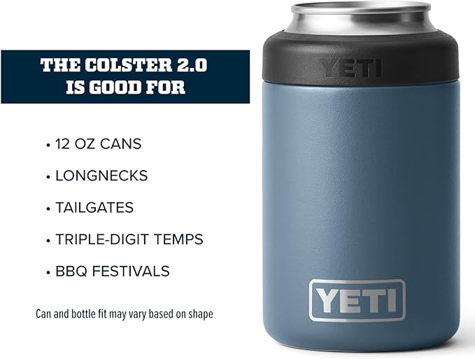 YETI Rambler 12 oz. Colster Can Insulator for Standard Size Cans, Nordic Blue