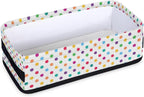 Colorful Polka Dot Bathroom Storage Baskets Waterproof Bathroom Counter Organizer Decorative Toilet Paper Storage Basket for Organizing for Bathroom Living Room Decor