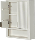ARIEL Milan Bathroom Wall Cabinet 31" H x 23.1" W x 8" D - Open Shelf - Warm White