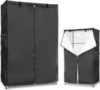 Wire Rack Covers,Heavy Duty 600D Dustproof Waterproof Storage Rack Covers for Metal Shelves,Storage Shelf Cover with Zipper for Wire Shlef,36''W x 14''D x 55''H,Black