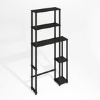 Furinno Turn-N-Tube Over The Toilet Storage, 5-Shelf Over The Toilet Organizer, Freestanding Space Saver Bathroom Shelf, for Bathroom Organizers and Storage, Black Espresso