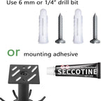2 Pcs Under Cabinet Metal Utensil Hanger with 6 Rotatable Claws, Top and Wall Mounted Kitchen Lazy Susan for Utensils Rack Hooks Holder