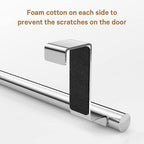 Stainless Steel Over Door Towel Rack Bar Holders for Universal Fit on Over Cabinet Cupboard Doors 2 Pack (Sliver)