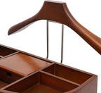 Wood Valet Stand,Freestanding Portable Coat Stand, Wood Suit Valet Stand With Drawer Top Tray Freestanding for Bedroom, Living Room, Hallway