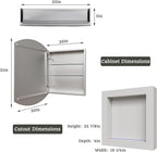 20x31 Bathroom Medicine Cabinet with Mirror,Aluminum Alloy Frame with Mirror Side Panels,Surface or Recessed Medicine Cabinet with Adjustable Shelves,Assembly Required