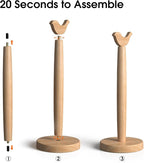 Cute Wooden Paper Towel Holder Stand - Kitchen Paper Hanger Rack Bathroom Towel Roll Stand Organizer Simply Standing Countertop Paper Roll Holder, Bird