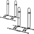 CyclingDeal Bike Floor Stand Parking Rack - for 20"-29" Mountain MTB & Road Bikes with Tire Width up to 2.4" or 5" Fat Bike - Bicycle Indoor Outdoor Garage Storage - Max Tire Width 2.4” for 4 Bikes