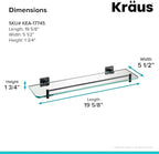 Kraus Ventus Bathroom Shelf, Matte Black Finish, KEA-17745MB