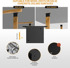 Heavy Duty Overhead Garage Storage Rack Kit for 2x4 Wood (Actual 1.5"x3.5") - DIY Ceiling Storage System, 500 lbs Capacity, Easy Install, Metal Brackets (No Lumber Included)