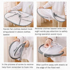 Herb Drying Rack, 3 Layer Foldable Hanging Mesh Net with Zipper, Collapsible Food Drying Fish Hanging Basket Dryer Net for Buds, Fruits, Vegetables, Herbs, Fish, Clothes, Doll(Size:M)