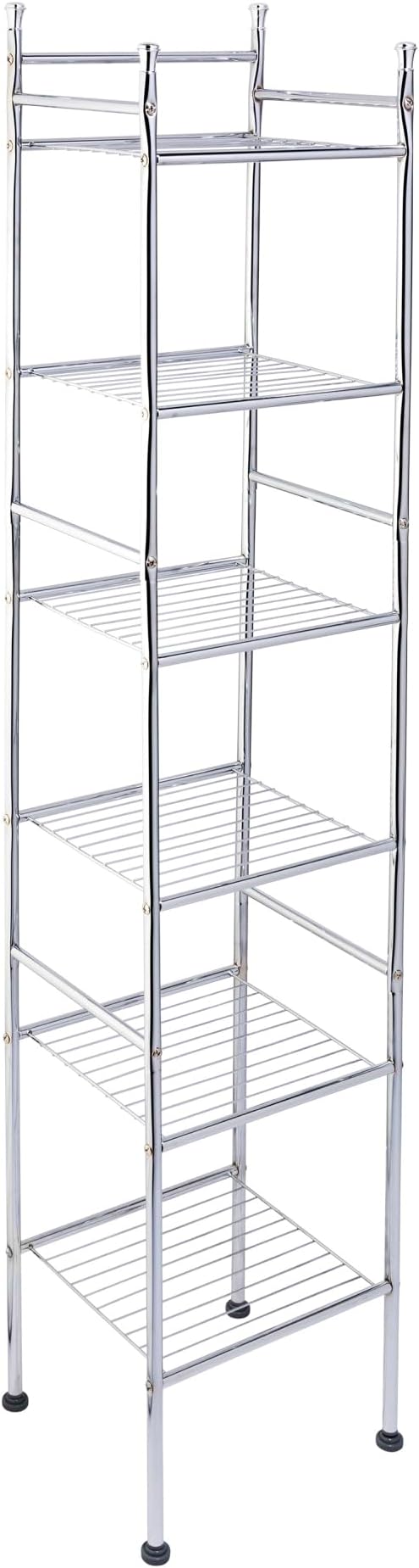 Honey-Can-Do BTH-03484 6 Tier Metal Tower Bathroom Shelf, 12.6â€ L x 11â€ W x 59.8â€ H, Chrome