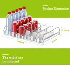 Drink Organizer for Fridge,Self Pushing Fridge Drink Organizer,Automatic Drink Dispenser for Fridge-Holds up to 30 Cans
