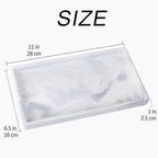 Bathroom Vanity Tray - 11'' Ceramic Rectangle Countertop Tray, Heavy-Duty Perfume Organizer Plate, Jewelry Ring Tray, Kitchen Soap Dispenser Stone Trays, Marble White