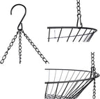3-Tier Wire Fruit Hanging Basket 2 Packs,non-Punching Wall Hanging Storage,Kitchen Bathroom Organization Basket,Suitable for Bathroom,Kitchen,Closet,Garden,Black