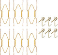 Bilillo 6 Pieces Invisible Heavy Duty Plate Holder, Stainless Steel Plate Hangers for The Wall, Plate Hangers for Display with Wall Hooks, Suitable for 4-5 inch Decorative Plates and Arts (Gold)