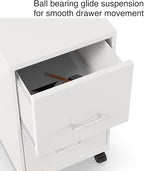 Staples 2-Drawer Vertical File Cabinet, Letter Size Documents, Lockable & Mobile, 18.9" D x 14.3" W x 26.3" H, White