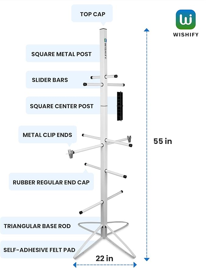 Hockey Gear Dryer Rack – Heavy Duty Metal Sports Equipment Drying & Storage Stand for Hockey, Football, Lacrosse Gloves, Pads, Helmets – Vertical Space-Saving Organizer