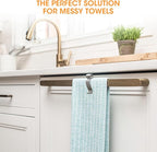 Aieve 4 Pcs Stainless Steel Towel Clips,Hand Towel Clips for Kitchen or Bathroom, Towel Holder Clips for Towel Rack,Oven Handle, Dishwasher, Stove