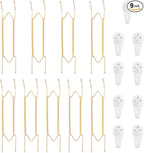 Bilillo 9 Pieces Plate Hangers for The Wall, Suitable for 16-20 inch Art Plate, Stainless Steel Invisible Heavy Duty Wire Plate Holder with Wall Hooks, Plate Hangers for Displaying Plates