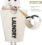 125L X-Large Laundry Basket, Freestanding Tall Clothes Hamper, Collapsible Laundry Bag, Beige