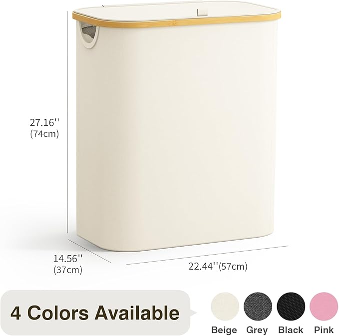 Hampers for Laundry Basket with Lid, 160L Extra Large Laundry Hamper 3 Section Dirty Clothes Hampers for Laundry Divided Laundry Basket Organizer for Bedroom,Laundry Room, Dirty Clothing Hamper, Beige