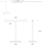 Gatco 1444PN, Modern Rectangle Base Freestanding Countertop Towel Holder, Polished Nickel / 10.50" W x 11.13" H T-Shape Style Countertop Hand Towel Holder for Bathroom, Kitchen/Fingertip Towel Rack