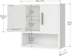 HOOBRO Bathroom Wall Cabinet, Medicine Cabinet, 15 x 7.1 x 16.1Inches, Adjustable Shelf, Over The Toilet Wall Storage Cabinet, for Bathroom, Bedroom, White