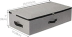 AMJ Under Bed Clothes Organizer Large Storage Bins with Durable Fabric, 4 Reinforced Handle, for Clothing, Shoes, Blankets, Sweaters, Toys, Dark Grey, 2 Pack