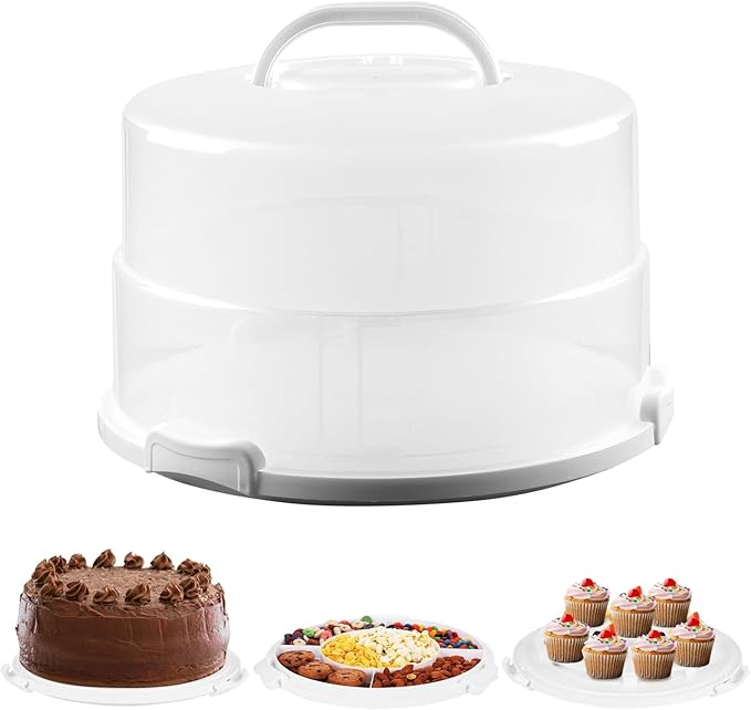 12 Inch Tall Cake Carrier Extra Large Cake Carrier with Lid and Handle