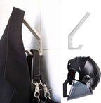 Helmet Holder 2pcs Helmet Holder Hook Jacket Bags Wall Mount Cloth Display Rack Hanger (Black)