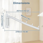 Alise Swing Clothes Hanger Rack,Garment Racks Wall Mount Clothes Bar-Hanger Holder Hooks Heavy Duty Folding Drying Rack Space Saving Clothing Hanging System Closet Storage Organizer,White