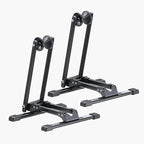 VEVOR Bike Racks 2 Pack, Fits 20 to 27 Inch Mountain & Road Bikes, Alloy Steel Rust-Resistant Bike Floor Stand Rack, Foldable Bicycle Stand for Entryway, Garage, Home Bikes Parking & Storage, Black