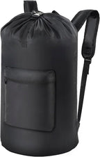 OTraki Laundry Bag Backpack, Large Travel Laundry Bags with Adjustable Shoulder Straps, Portable Heavy Duty Dirty Clothes Laundry Backpack for College Dorm,Drying Do Not Exceed 176℉ Black