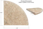 Tenedos Premium Quality Durango Cream Filled and Honed Ivory Light Travertine Corner Shelf 9'' (1)