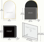 Arched Medicine Cabinet Mirror No Assembly Needed Bathroom Mirror with Storage Recessed or Surface Mount Options (Gold, 36" L x 24" W)