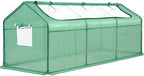 Quictent Mini Greenhouse, Portable Quick-Setup Small Tabletop Waterproof UV Protected PE Cover Shelter for Outdoors/Indoors W/ Raised Base for Garden Plant Seed Starting, 8 Stake, 95"x36"x36", Green