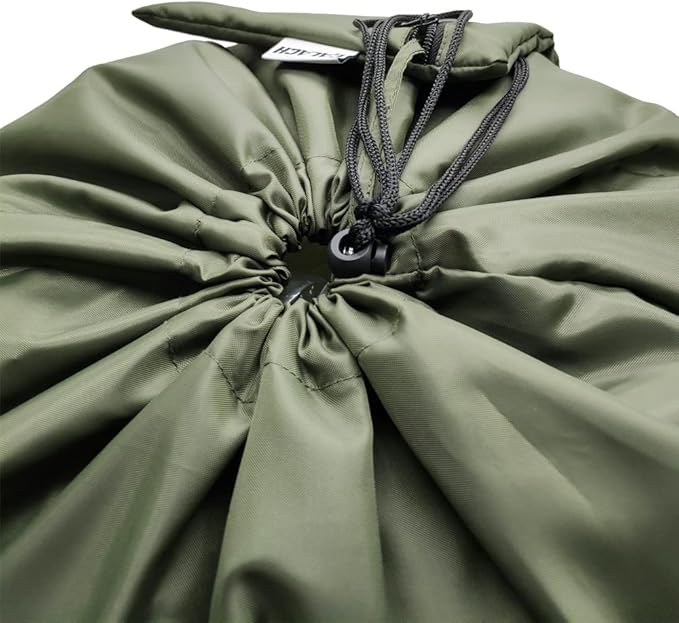 2 Pack Laundry Bag Backpack, 27” x 34”Sturdy Laundry Bag with Shoulder Straps Drawstring Closure Heavy Duty Foldable Laundry Backpack for College, Travel, Laundromat, Apartment (Army Green)