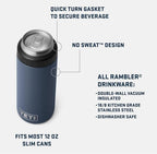 YETI Rambler 12 oz. Colster Slim Can Insulator for the Slim Hard Seltzer Cans, (NO CAN INSERT) Black Forest Green