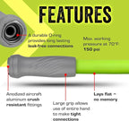Flexzilla Garden Lead-in Hose with SwivelGrip, 5/8 in. x 5 ft., Lightweight All-Weather Water Hose, Durable and Flexible, Leak-Free Connections