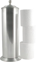 LDR Industries 164 6456BN Ashton Free Standing Regular Size Roll Toilet Paper Holder Canister, Brushed Nickel