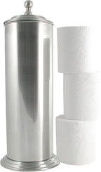 LDR Industries 164 6456BN Ashton Free Standing Regular Size Roll Toilet Paper Holder Canister, Brushed Nickel