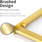 Towel Racks for Bathroom, Gold Towel Holder for Rolled Towels, 304 Stainless Steel Towel Rack for Rolled Towels, Bathroom Towel Holder for Modern Small Space Bathroom Towel Storage, Gold