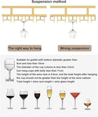 Ceiling Hanging Plant Stand Metal Wine Rack - LOFT Retro Iron Solid Wood , Wooden Hanging Wine Glass Holder, Ceiling Mounted Storage Rack, Industrial Ceiling Mount Shelves 2 Layer ( Color : Gold , Siz