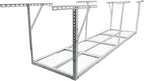 2x8FT Overhead Garage Storage Rack, Adjustable Ceiling Mounted Heavy Duty Metal Organization System, 22-40 Inch Height Dropdown, 450lbs Capacity, White