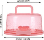 Cake Carrier/Storage Container With Server Clear Dome Cake Transport Container 26x22x12.5cm, Airtight Reusable Cakes Carrier With Handle For Party Travel, Spill-Proof Dustproof Food Storage Box