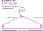 Utopia Home Plastic Hangers 50 Pack - Space Saving Clothes Hanger - Durable & Strong Closet Organizers and Storage with Built-in Strap Hooks - Essential for Shirts, Pants, Skirts & Coats (Pink)
